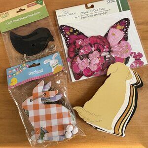 Lot of 4 Cardboard Crafting Die Cuts NIP